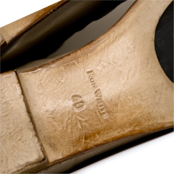 RON WHITE Slouchy Leather Ankle Boots in Greige Size EU 40 US 9.5 Made in Italy - Picture 6 of 10